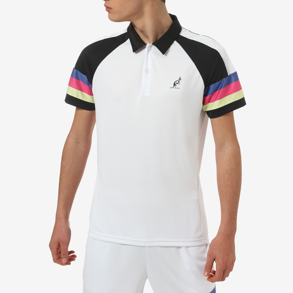 Мужское теннисное поло Australian Ace Polo with Printed Insert - bianco