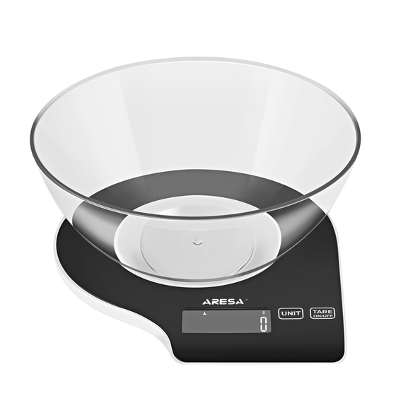 Весы кухонные с чашей Aresa AR-4301 черный