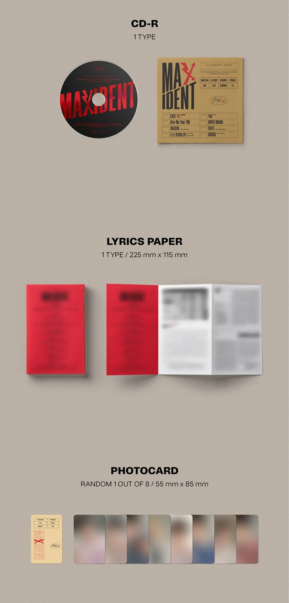 Альбом Stray Kids - MAXIDENT ver. Jewel case