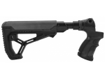 Телескопический приклад GL-CORE с амортизатором AGM 500 FK SB на Mossberg 500/590, Maverick 88, черный, FAB-Defense, Fab Defense