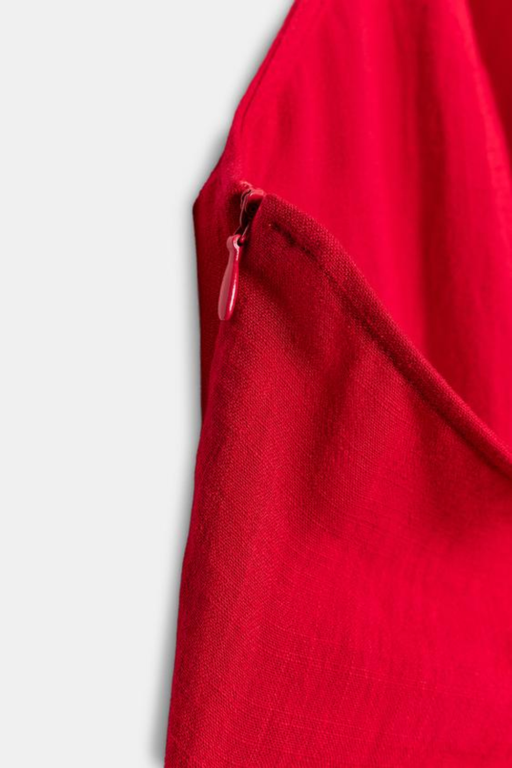 ZARA ПЛАТЬЕ МИДИ НА ЗАПÁХЕ С ПОЯСОМ, КРАСНЫЙ