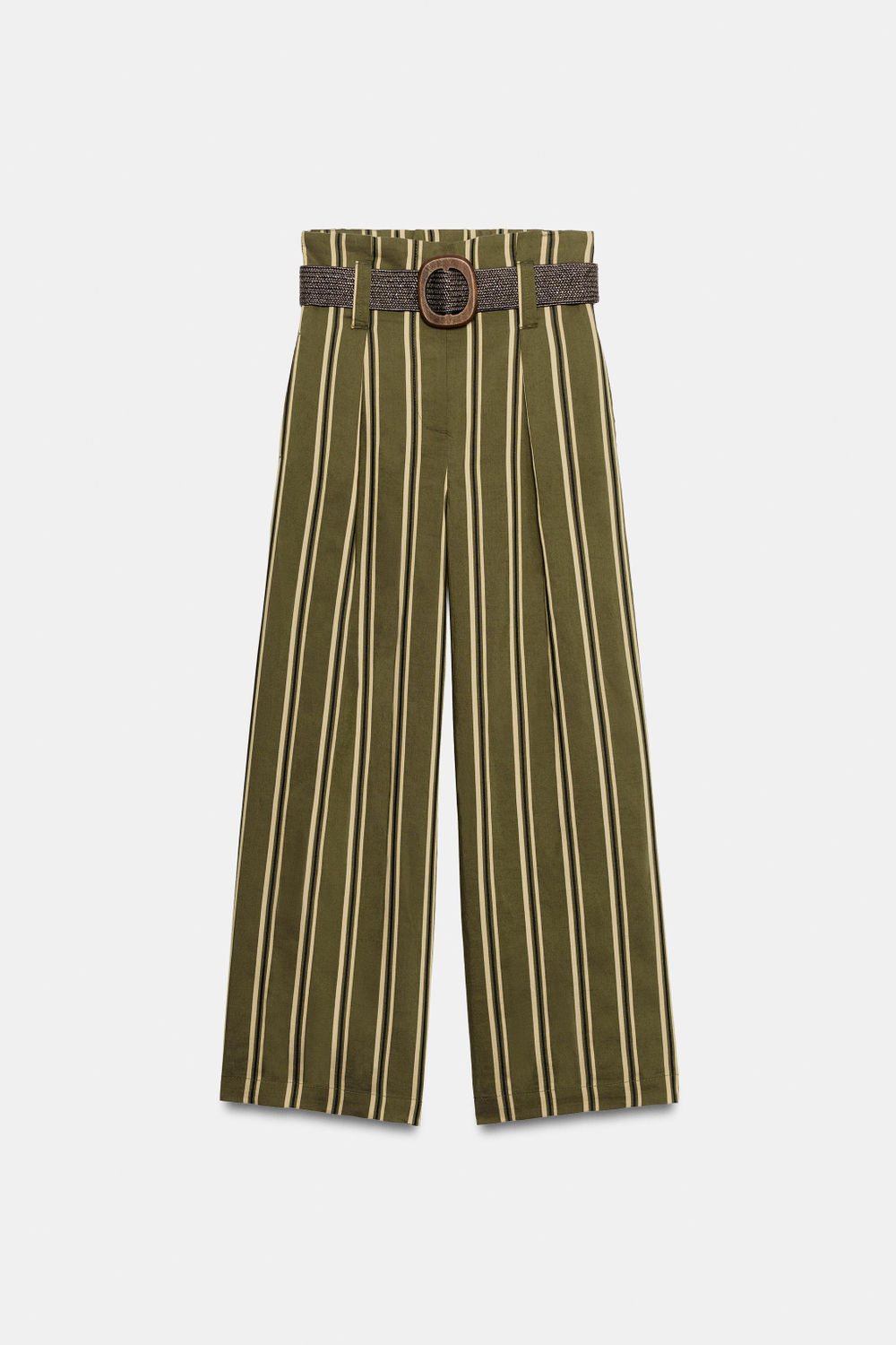 БРЮКИ В ПОЛОСКУ С РЕМНЕМ — ZARA