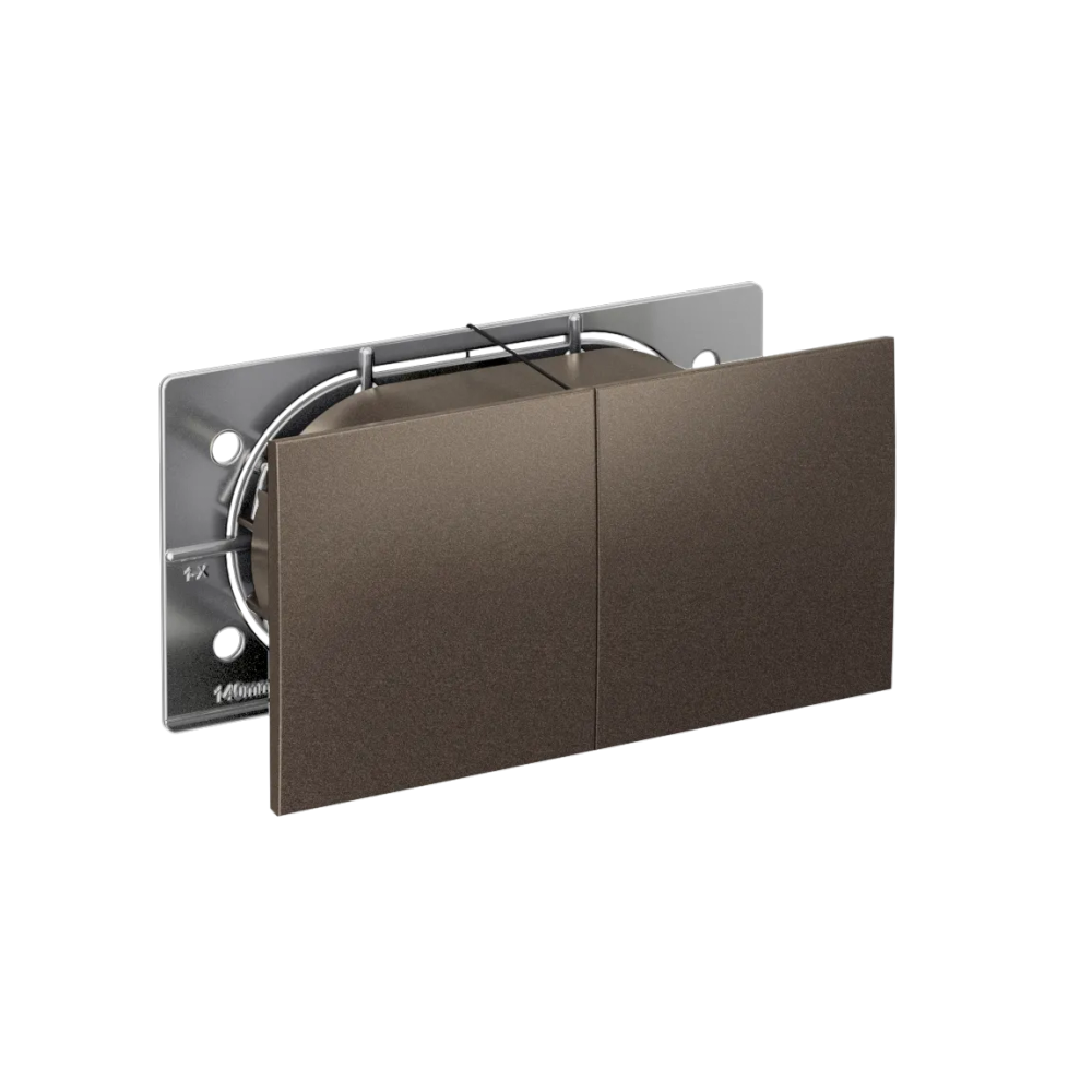 ATLASDESIGN РОЗЕТКА двойная с заземлением со шторками со сдвижными крышками, 16А, в сборе, МОККО