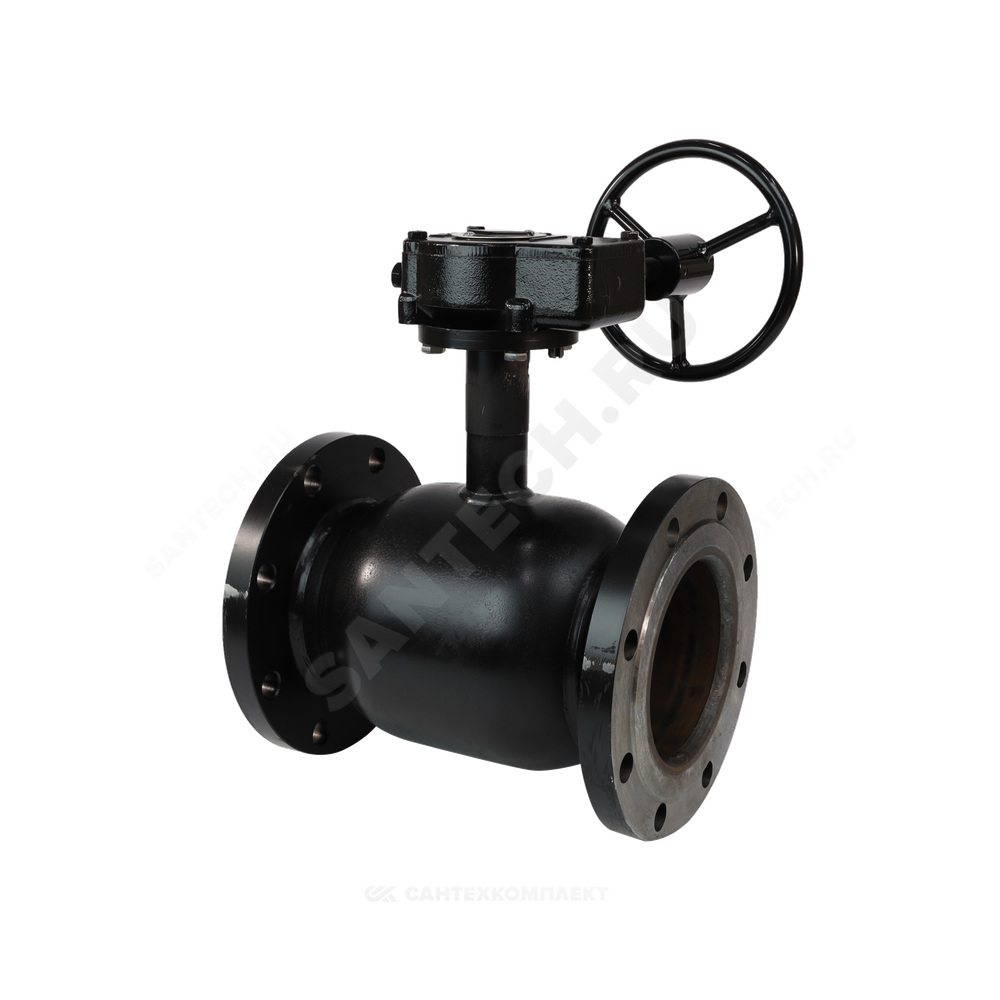 Кран шаровой сталь 09Г2С Ballomax КШТ 61.103 Ду 300 Ру16 фл L=632мм с редуктором BROEN КШТ 61.103.300.Р.16