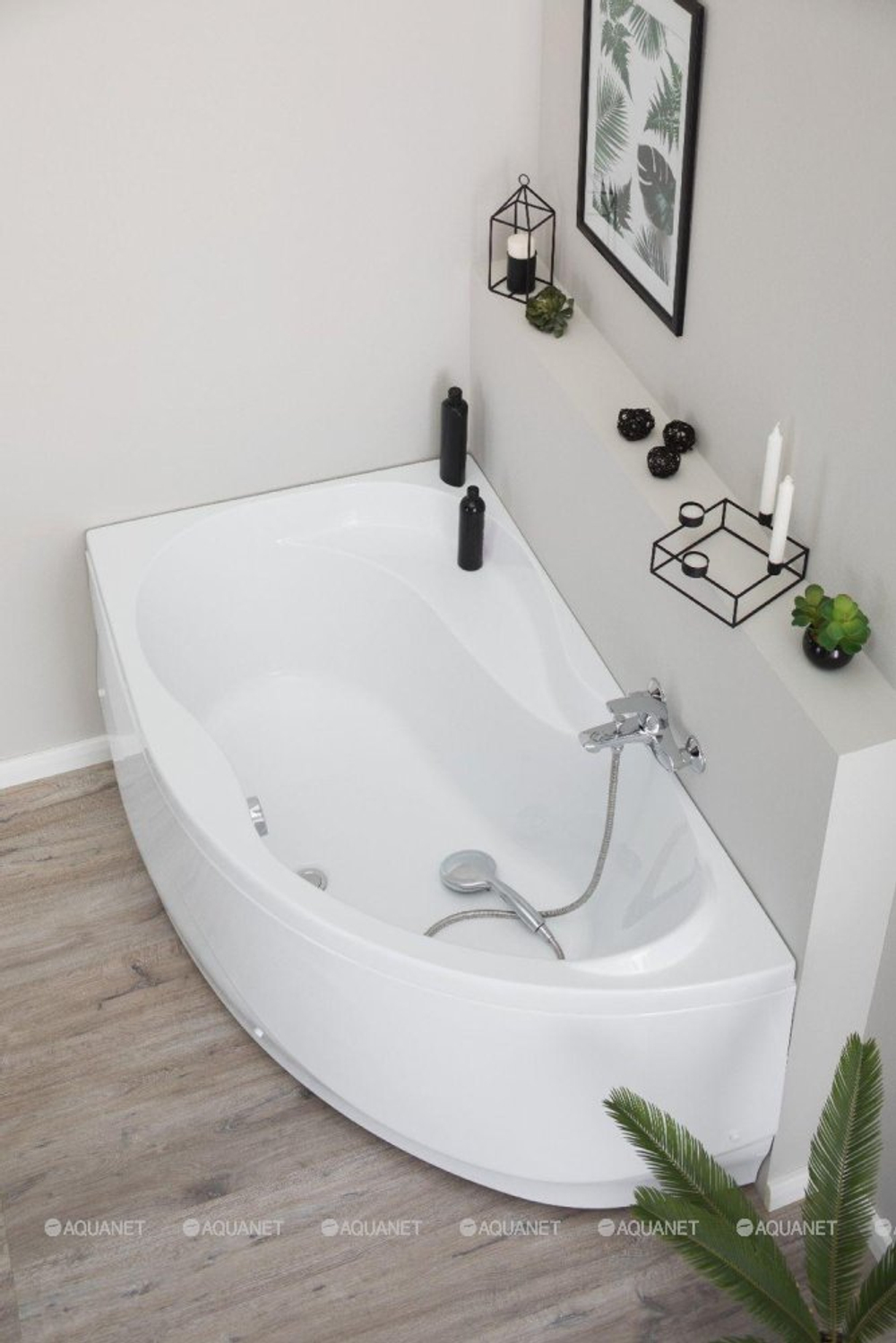 Акриловая ванна Aquanet (Акванет) Graciosa 150x90 L с каркасом