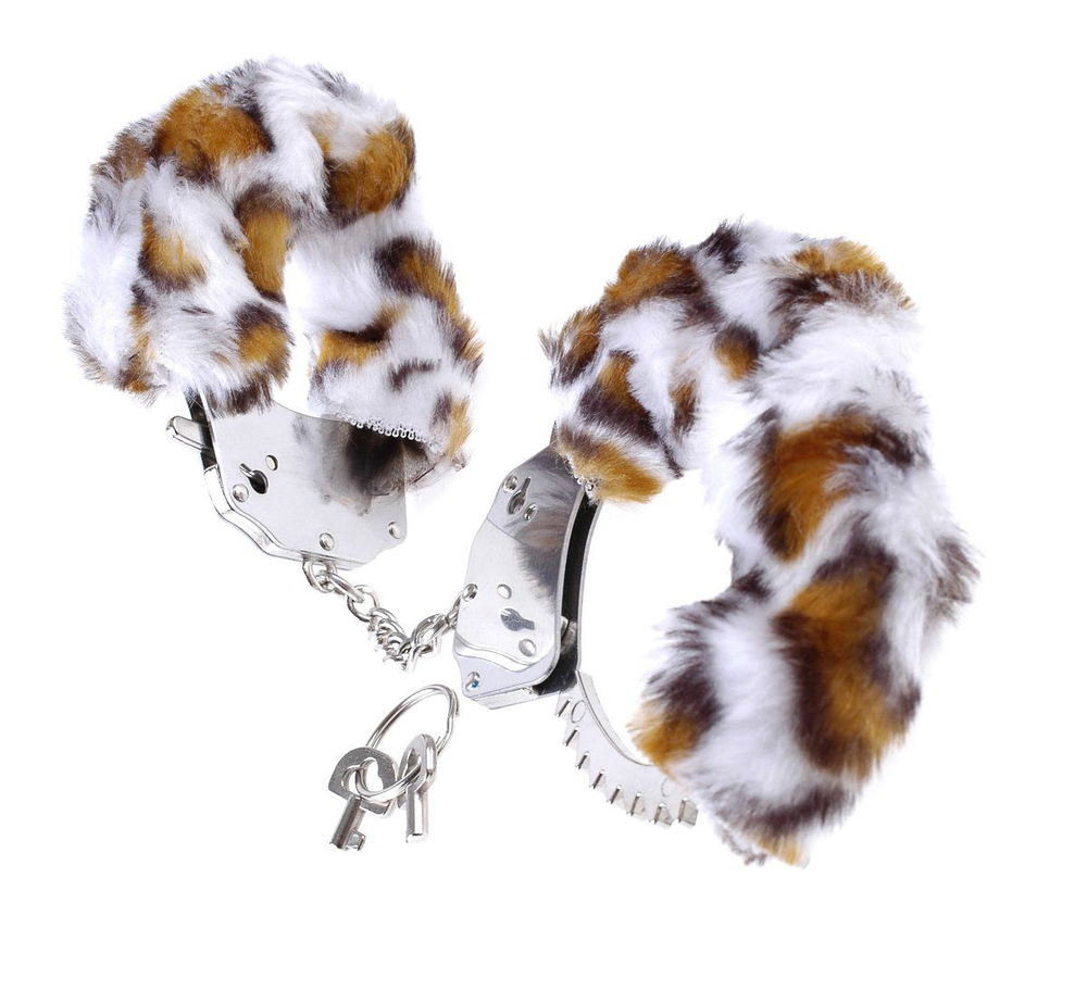 Наручники с искусственным леопардовым мехом Original Furry Cuffs (Цвет: леопард)