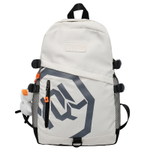 GEERDUN Nylon Backpack Unisex Black/Gray/White/Blue