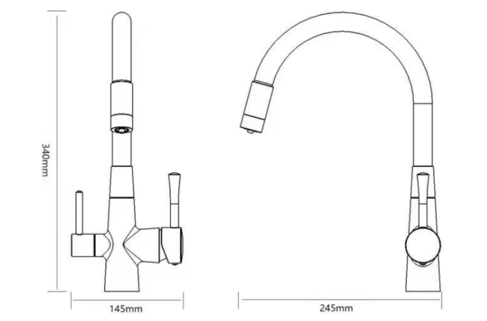 Смеситель для кухонной мойки под фильтр питьевой воды Savol (S-L1806L-04)