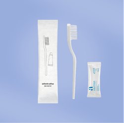 Зубной набор (200 шт.): щетка АК РСТ, паста саше-стик Aquatique 5 мл, ЭКО Flow-pack