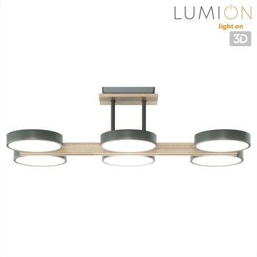 Потолочный светильник 108W 3000-4000-6000К 8031/108CL серый/дерево Ledio Plato Lumion
