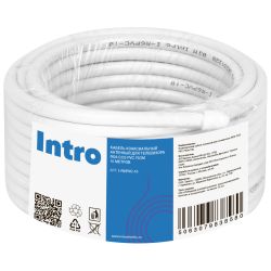 Коаксиальный кабель Intro I-R6PVC-10 антенный для телевизора RG6 CCS PVC 75Ом 10м | Intro