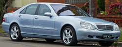 Порог левый Mercedes W220 1998-2005 (1мм)