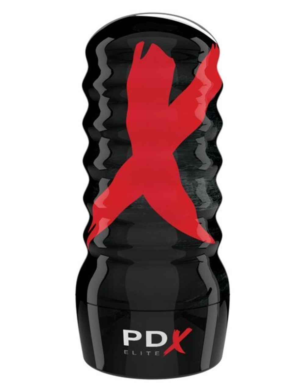 Мастурбатор в тубе узкая попка PDX ELITE Air Tight Anal Stroker (Цвет: черный с красным)