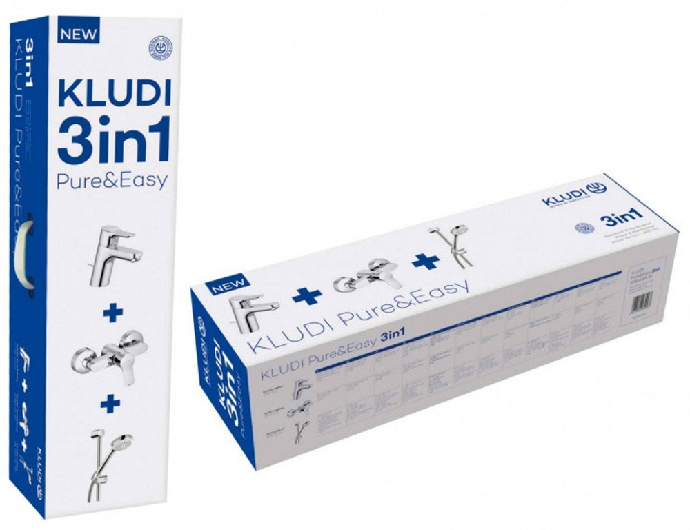 Комплект для душа KLUDI PURE&EASY 3in1, хром (378450565)