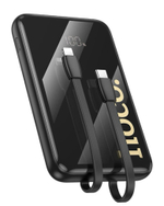 Powerbank Hoco Q37 10000mAh 22.5W+PD20W 1USB/1C с проводом Type-C/Lightning черный