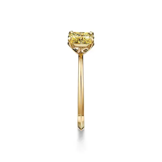 Помолвочное кольцо Tiffany в желтом золоте с желтым бриллиантом 1 кт