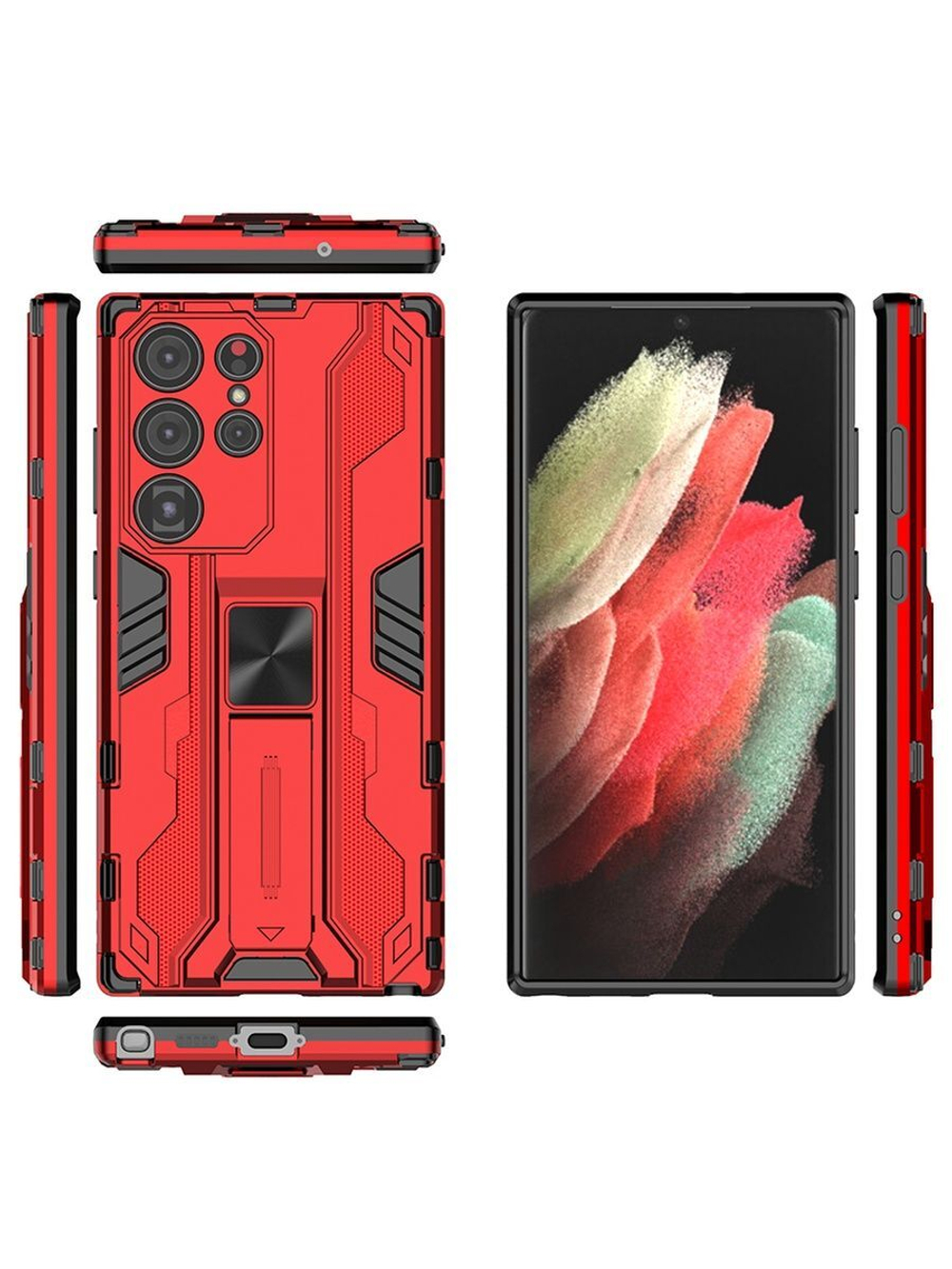 Противоударный чехол с подставкой Transformer для Samsung Galaxy S23 Ultra