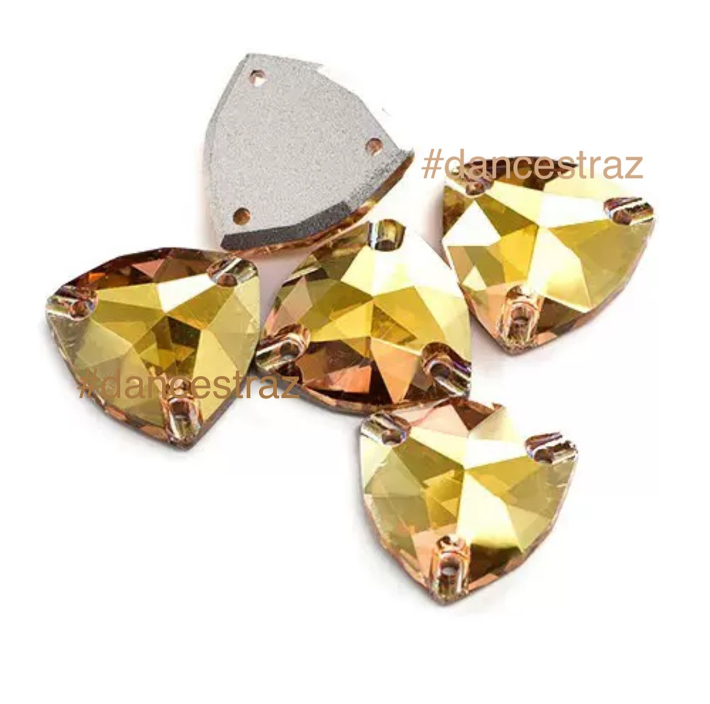 Стразы пришивные, Fat Triangle, SunShine, 001SH, 22mm, (75 ea/pkg), 5A+best, (F2)