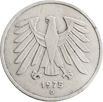 5 марок 1975 Германия (ФРГ) "D"
