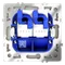Розетка компьютерная двойная RJ45+RJ45 кат.6 Voltum S70 Сталь VLS060205