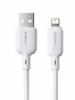 Usb Кабель-зарядка Lightning Baseus Silky Series 2.4A 1м (P10377702213-00) белый
