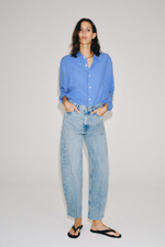 ЗАУЖЕННЫЕ ДЖИНСЫ С ВЫСОКОЙ ПОСАДКОЙ — ZW COLLECTION — ZARA