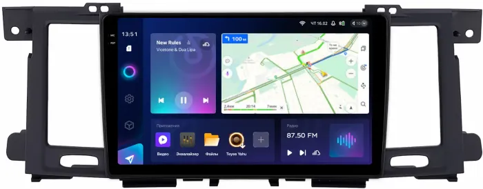 Магнитола для Nissan Patrol Y62, Infiniti QX56/QX80 2010-2017 (рамка тип 1) - Teyes CC3-2K на Android 10, Быстрая, 2K QLED, CarPlay, 4G SIM-слот