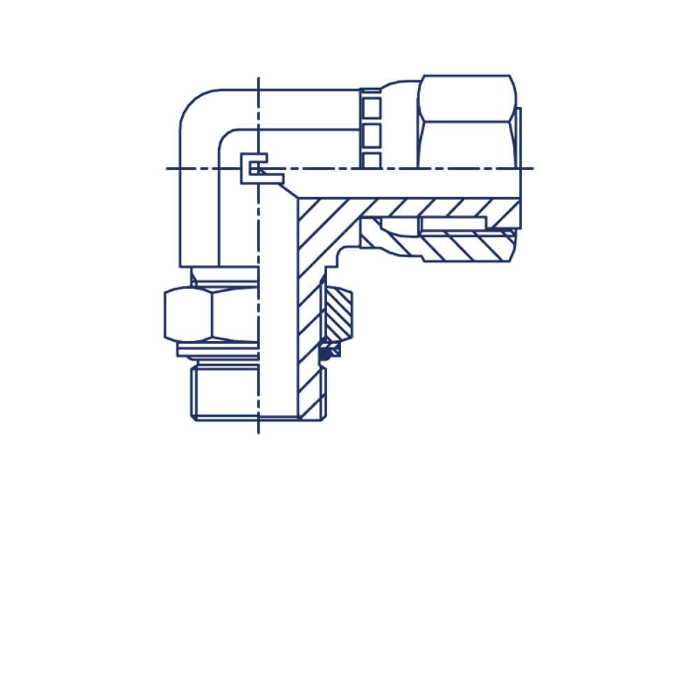 ФИТТИНГ ORFS ELBOW 6-1/8