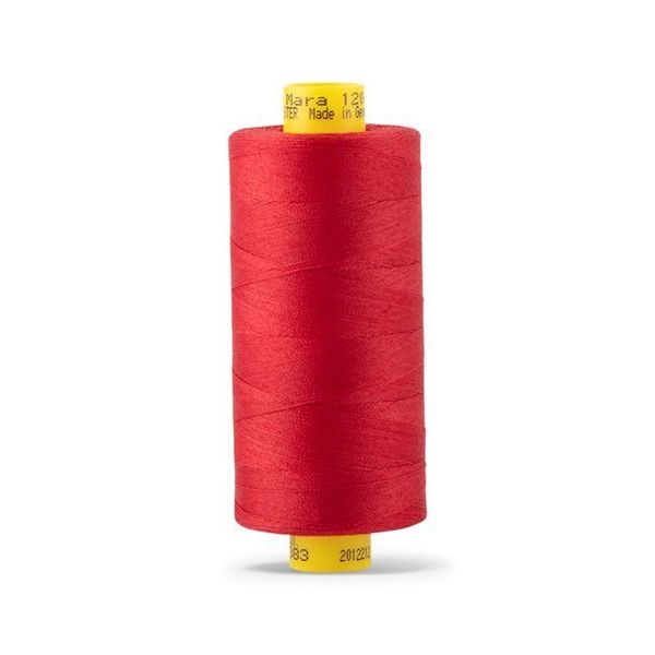 Нитка Gutermann Mara 120 (1000 метров), 1 кат., универсальная | 383 малиново-красный