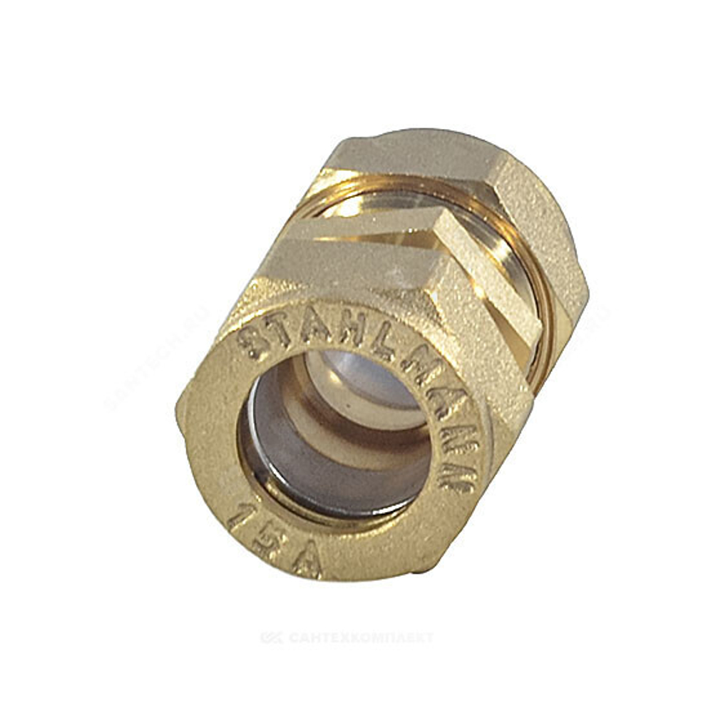 Муфта латунь 32A обжим STAHLMANN SSWL32/320BEF