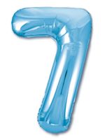 Agura Шар (40''/102 см) Цифра, 7 Slim, Голубой (БГ-60)