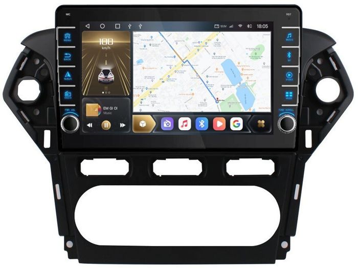 Магнитола для Ford Mondeo 4 2010-2014 - Kuberg OL-1281-1 (кнопки и крутилки), Android 12, Быстрая, CarPlay, 4G SIM-слот