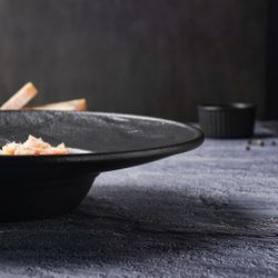 Тарелка глубокая 240 мл d 27 см h5,5 см для пасты/салата Black Raw Stellar P.L. Proff Cuisine [1]