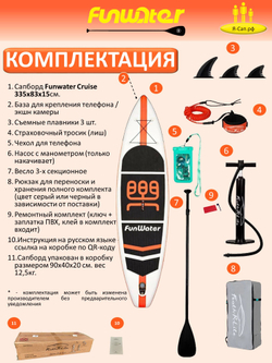 Сапборд надувной сап борд sup board 200 кг FunWаtеr 335 см