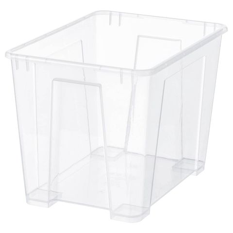 Контейнер IKEA SAMLA (САМЛА), Прозрачный, 39x28x28 см, 22 л