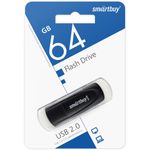 Флеш-диск 64 GB SMARTBUY Scout, USB 2.0, черный, SB064GB2SCK