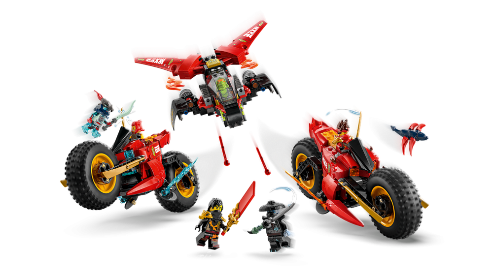 Конструктор Лего Ниндзяго Боевая машина ниндзя 71844 | LEGO Ninjago Ninja Combat Vehicle | большой 3-в-1 | 561 деталь 8+