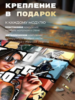 Картина ГТА Гангстер на стену 50x70см 1шт.