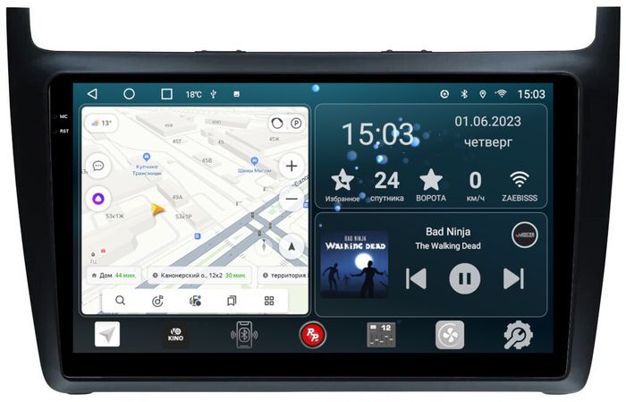 Магнитола для Volkswagen Polo 2009-2020 - RedPower 134 Android 10, Быстрая, QLED+2K, CarPlay, SIM-слот
