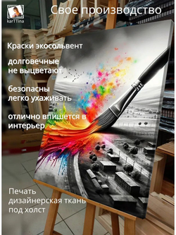 Картина "Взрыв красок", для интерьера 50х70см 1шт.
