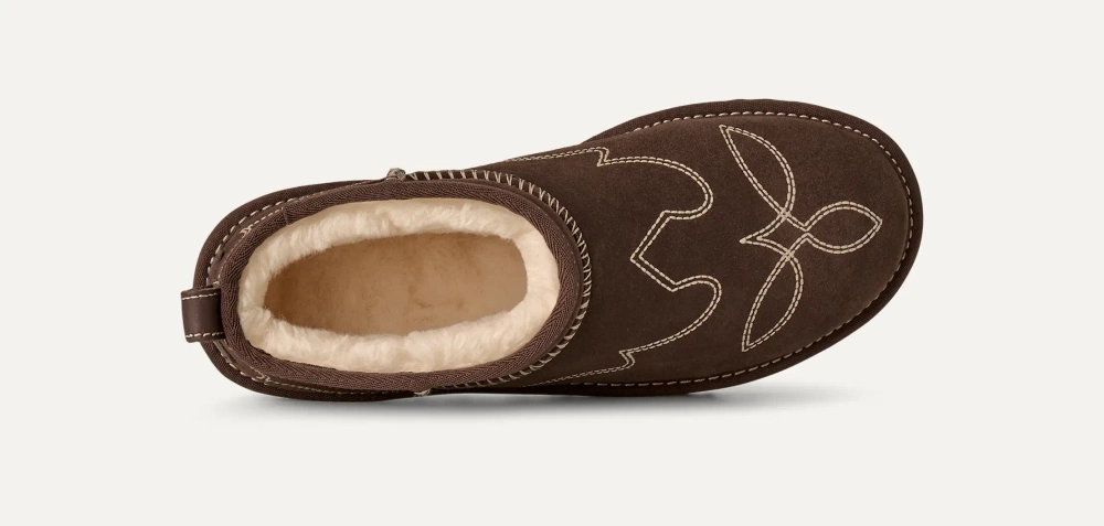 UGG Угги Western Classic Ultra Mini, темно-каштановый