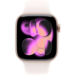 Часы Apple Watch Series 11, 46 мм, алюминий цвета «розовое золото», ремешок Sport Band цвета «светлые румяна»