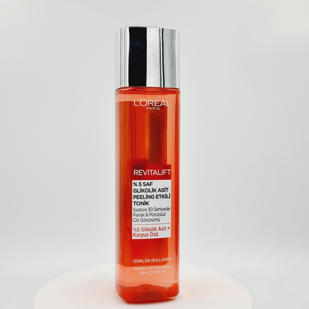 Тоник-пилинг с 5% гликолевой кислотой L'Oreal REVITALIFT, с экстрактом арбуза и алоэ, 180 мл (Франция)