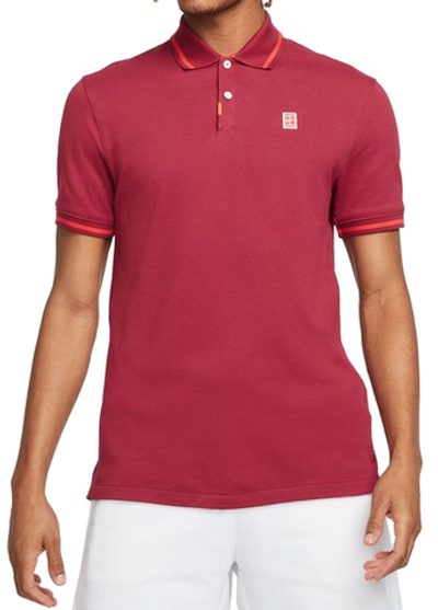 Мужское теннисное поло Nike Polo Dri-Fit Heritage Slim2 M - pomegranate