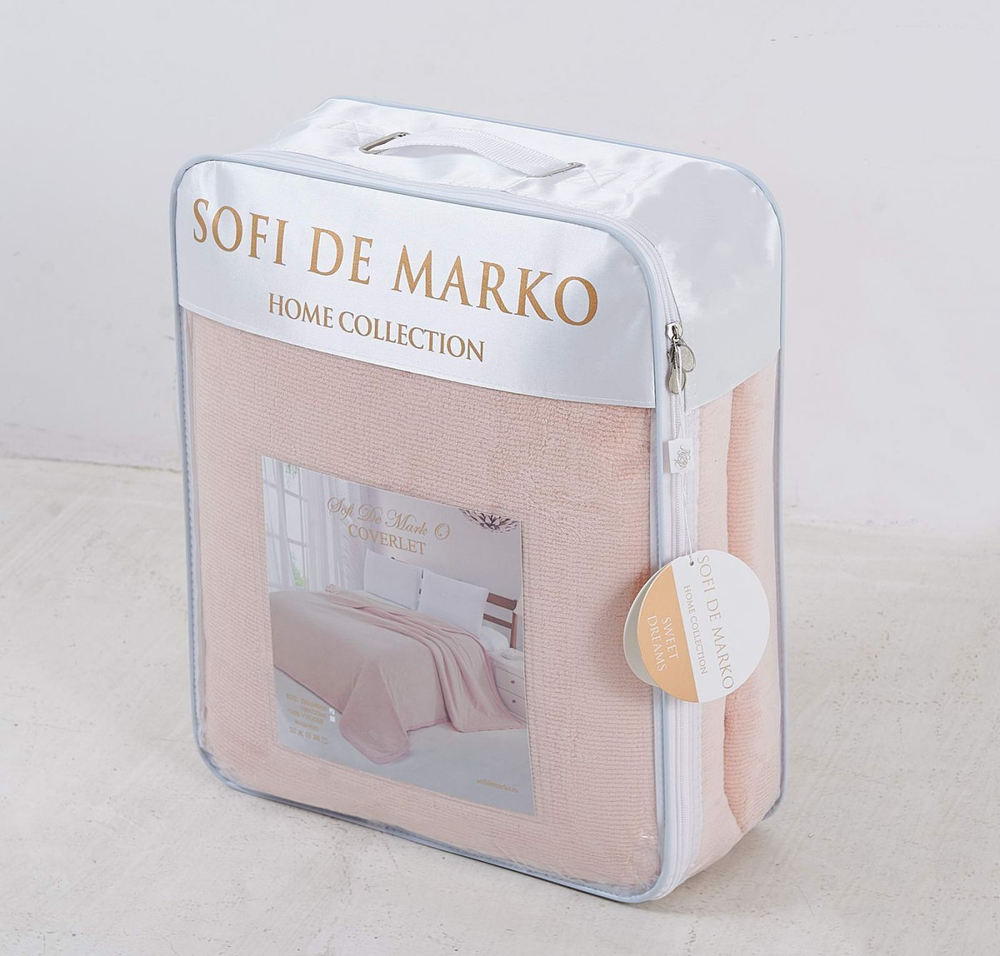 Плед 220х240 Sofi De MarkO Стелла персиковый