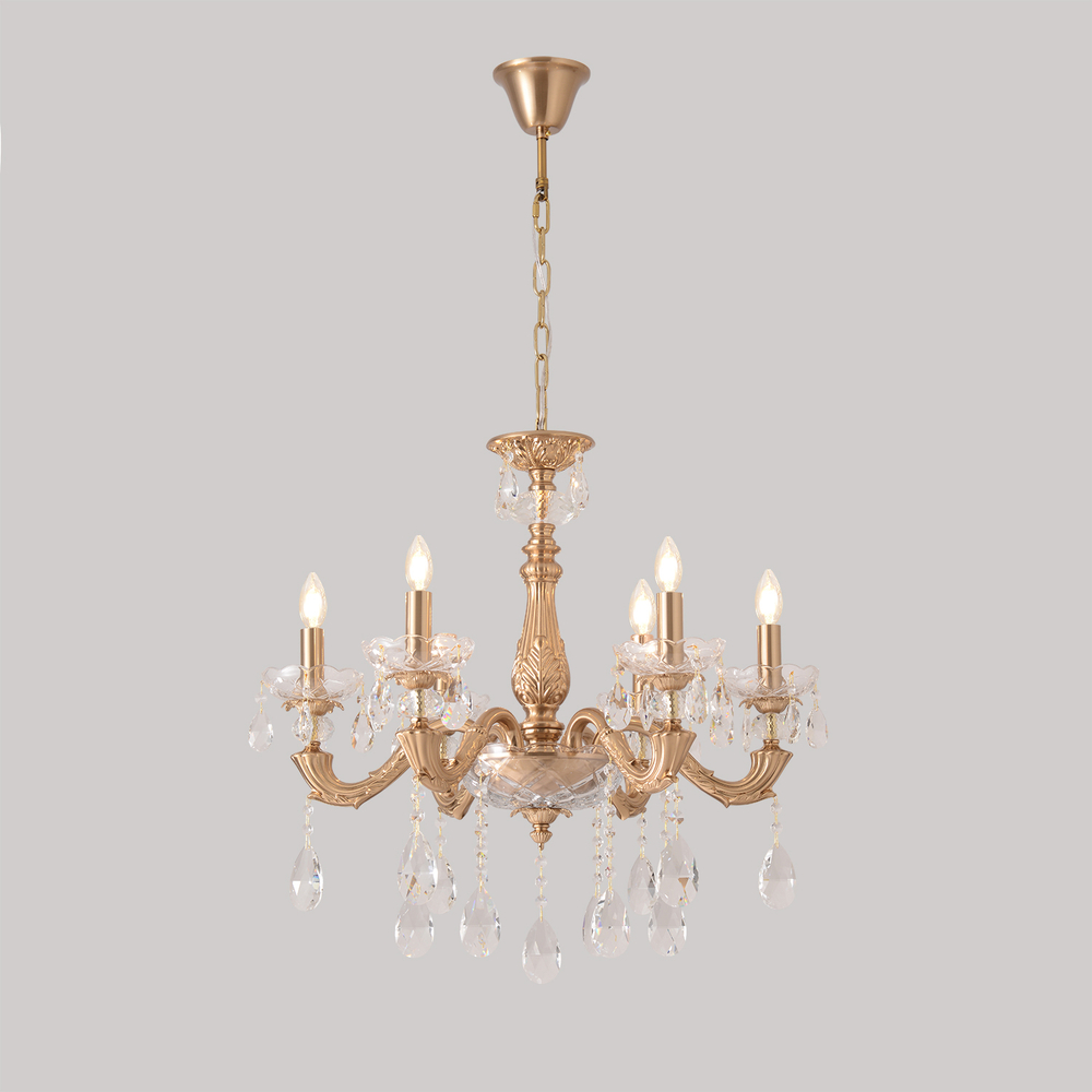 Подвесная люстра Crystal Lux ELIZABETH SP6 BRASS