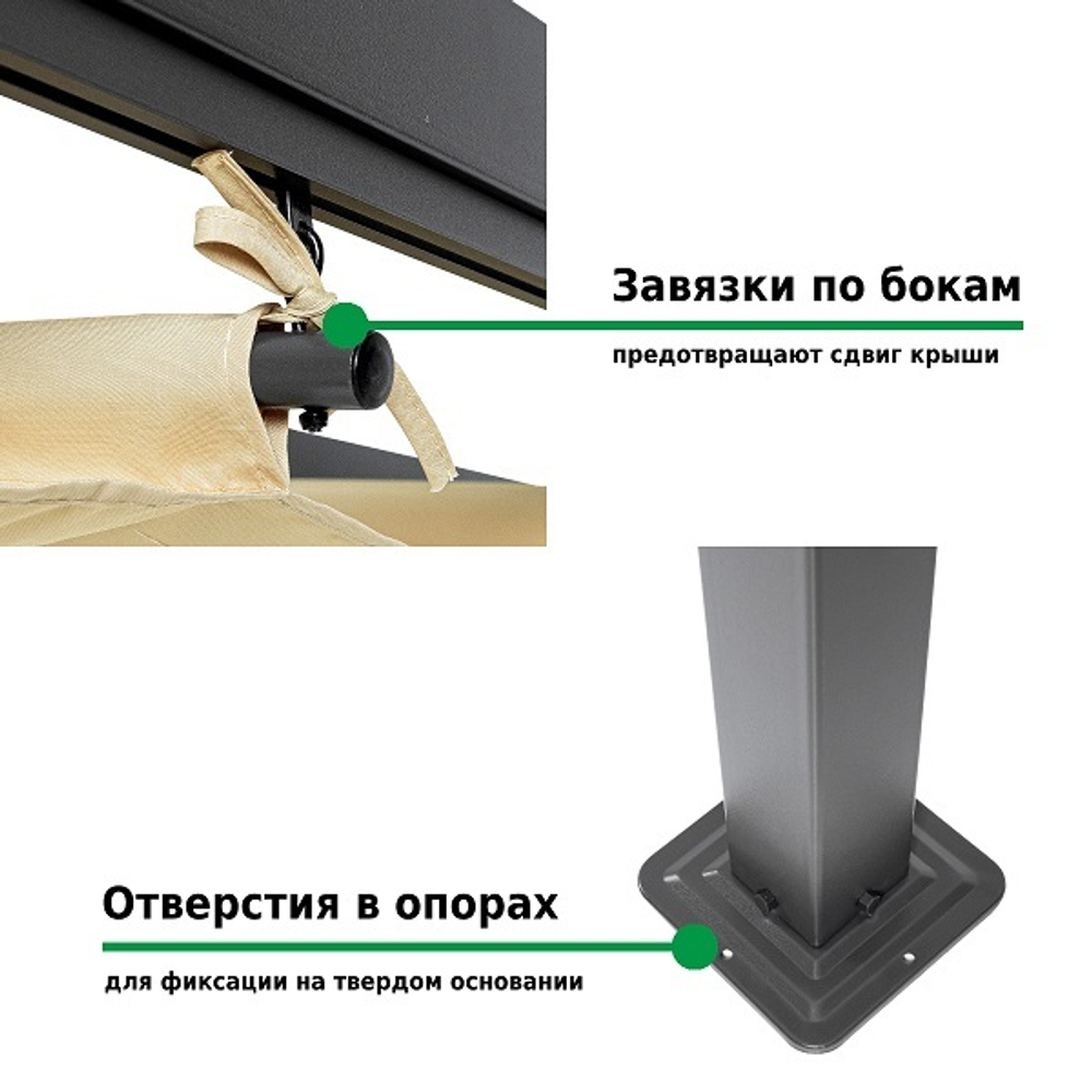 Тент садовый Green Glade 3x3 м со стенками