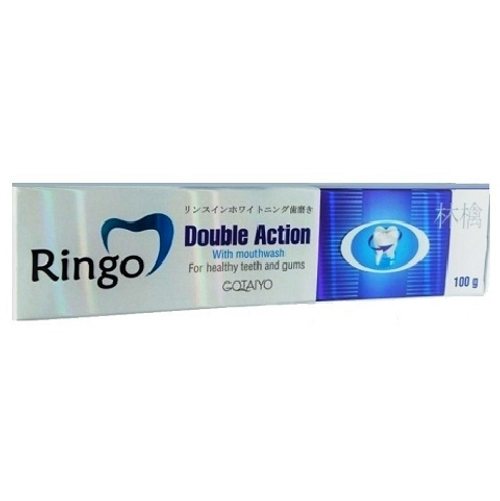 Зубная паста Ringo Double Action, отбеливающая с ополаскивателем, 100гр.