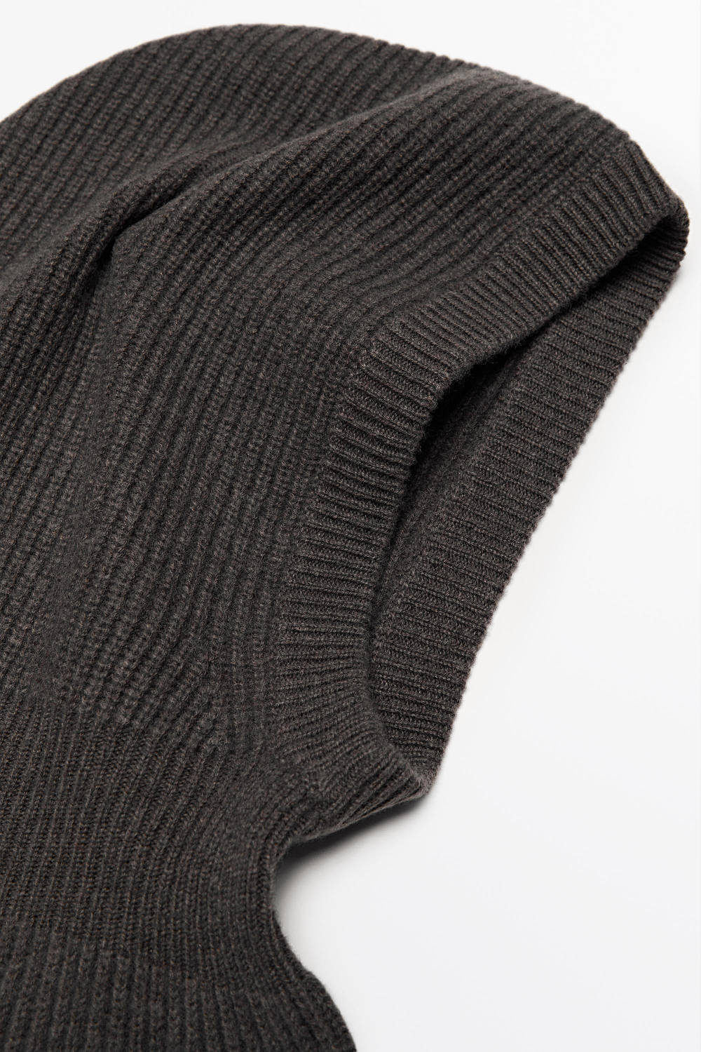 Massimo Dutti Балаклава из смесовой шерсти, темный хаки