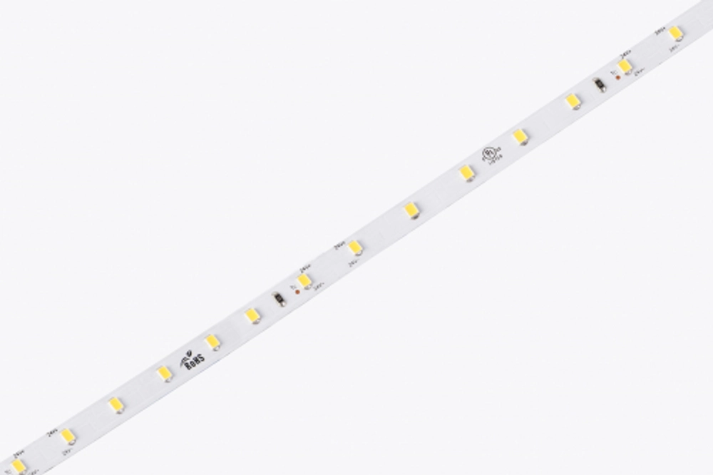 Лента светодиодная SMD тёпло-белая DC24V 4, 4W/m 3000K 415Lm/m 60д/м CRI>90 IP20,  упаковка 5 метров,  ширина 8мм,  высота 1, 5мм,  самоклейкая   Артикул: DN18344WWRA90
